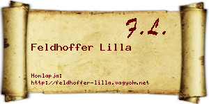Feldhoffer Lilla névjegykártya